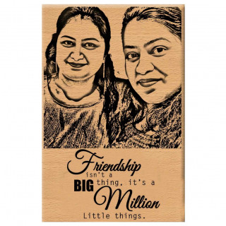 Customized Laser Engraved Photo Frame Friendship Gifts for Best Friend Tabletop